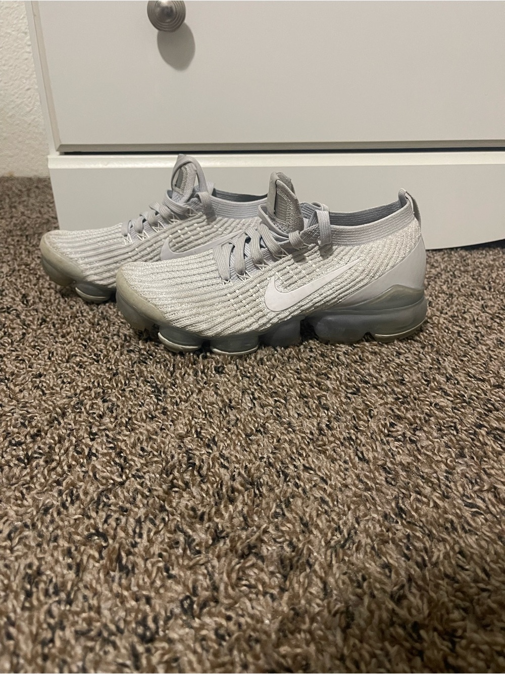 Nike VaporMax Flyknit Sneakers - Light Gray